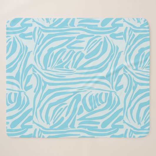 Blue Zebra Pattern Sherpadecke (Vorderseite (Horizontal))