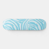 Blue Zebra Pattern Skateboard (Horizontal)