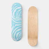 Blue Zebra Pattern Skateboard (Vorderseite)