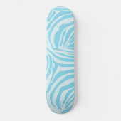 Blue Zebra Pattern Skateboard (Vorderseite)