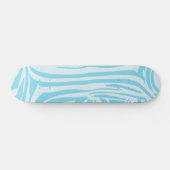 Blue Zebra Pattern Skateboard (Horizontal)