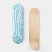 Blue Zebra Pattern Skateboard (Vorderseite)