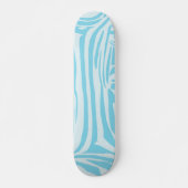 Blue Zebra Pattern Skateboard (Vorne)