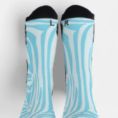 Blue Zebra Pattern Socken (Oben)