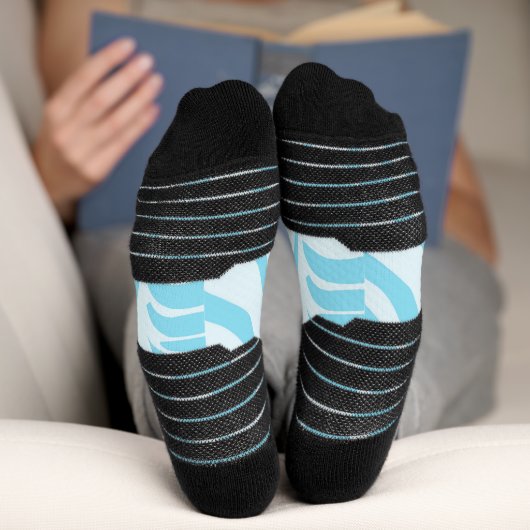 Blue Zebra Pattern Socken (Unterseite)