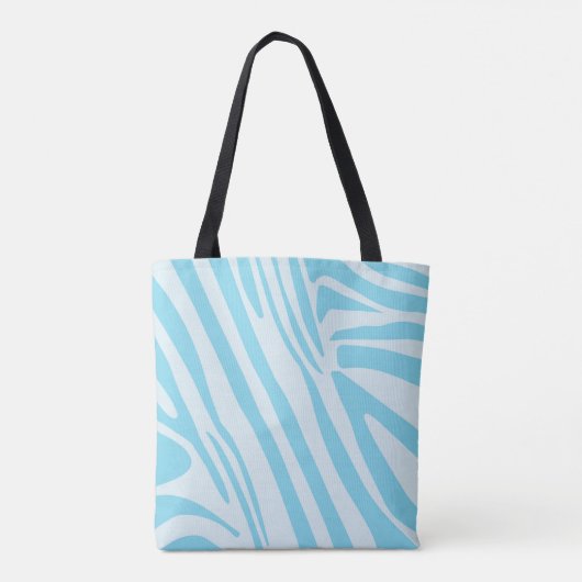 Blue Zebra Pattern Tasche (Rückseite)