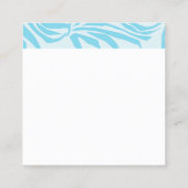 Blue Zebra Pattern Terminkarte (Rückseite)