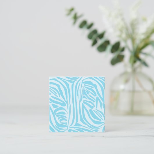 Blue Zebra Pattern Terminkarte (Stehend Vorderseite)