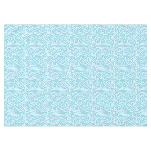 Blue Zebra Pattern Tischdecke (Vorderseite (Horizontal))
