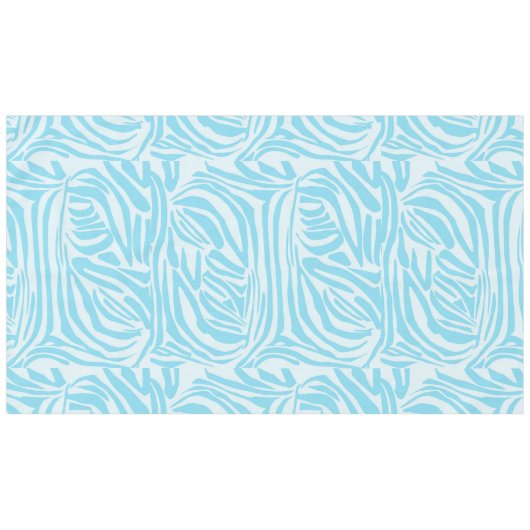 Blue Zebra Pattern Tischdecke (Vorderseite (Horizontal))
