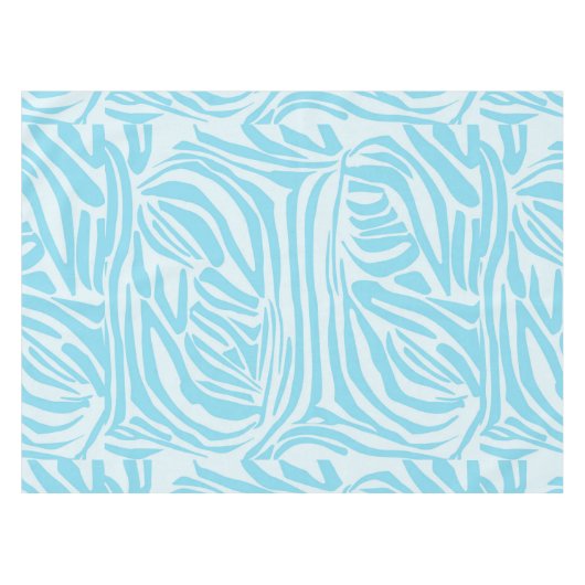 Blue Zebra Pattern Tischdecke (Vorderseite (Horizontal))