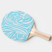 Blue Zebra Pattern Tischtennis Schläger (Seitenansicht)