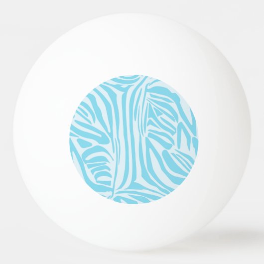 Blue Zebra Pattern Tischtennisball (Vorderseite)