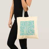 Blue Zebra Pattern Tragetasche (Vorderseite (Produkt))