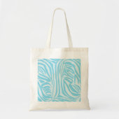 Blue Zebra Pattern Tragetasche (Vorne)