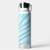 Blue Zebra Pattern Trinkflasche (Hinten)