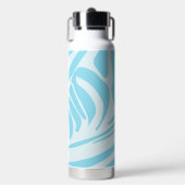 Blue Zebra Pattern Trinkflasche (Vorderseite)