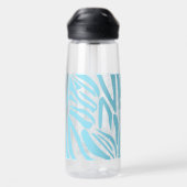 Blue Zebra Pattern Trinkflasche (Rückseite)