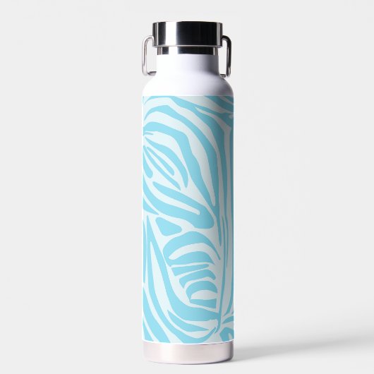 Blue Zebra Pattern Trinkflasche (Vorne)