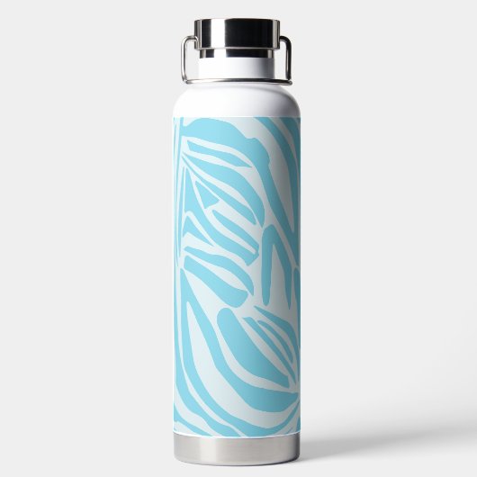 Blue Zebra Pattern Trinkflasche (Rückseite)