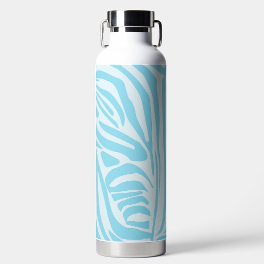 Blue Zebra Pattern Trinkflasche (Vorderseite)