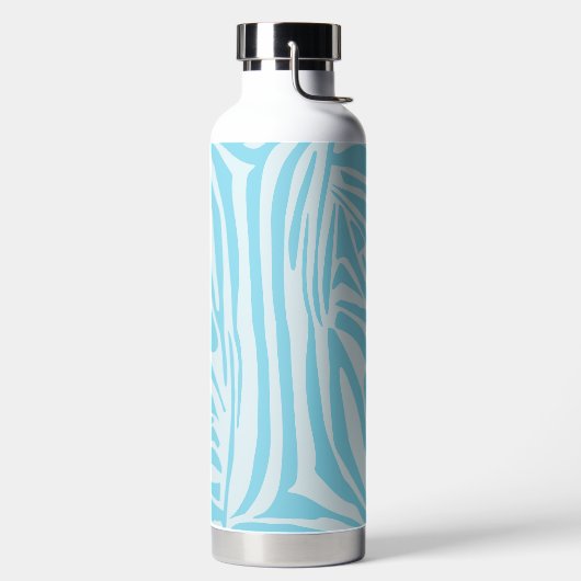 Blue Zebra Pattern Trinkflasche (links)
