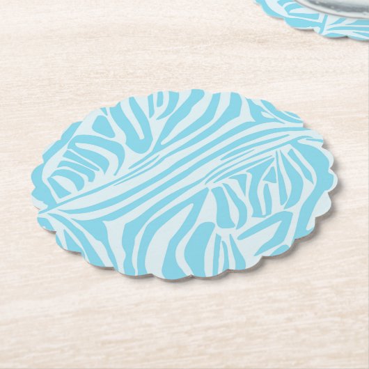 Blue Zebra Pattern Untersetzer (angewinkelt)