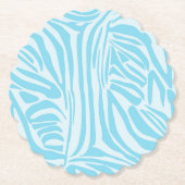 Blue Zebra Pattern Untersetzer (Vorderseite)