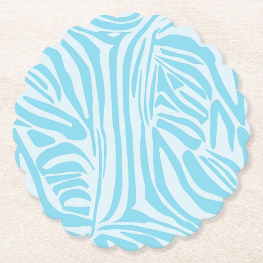 Blue Zebra Pattern Untersetzer (Vorderseite)