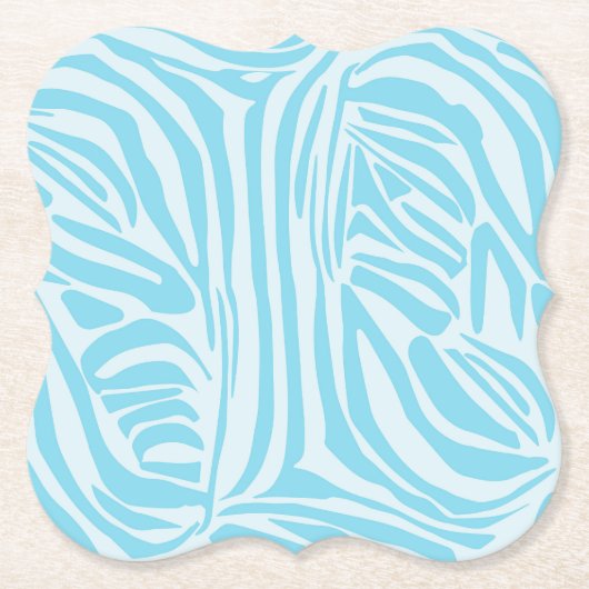 Blue Zebra Pattern Untersetzer (Vorderseite)