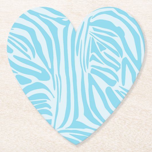 Blue Zebra Pattern Untersetzer (Vorderseite)