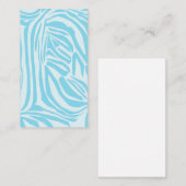 Blue Zebra Pattern Visitenkarte (Vorne/Hinten)