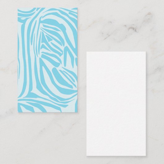 Blue Zebra Pattern Visitenkarte (Vorne/Hinten)