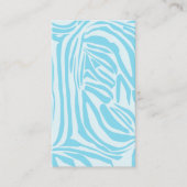 Blue Zebra Pattern Visitenkarte (Vorderseite)