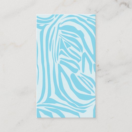 Blue Zebra Pattern Visitenkarte (Vorderseite)