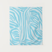 Blue Zebra Pattern Wandteppich (Vorderseite)