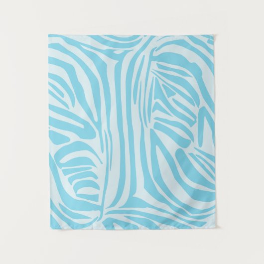 Blue Zebra Pattern Wandteppich (Vorderseite)