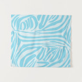 Blue Zebra Pattern Wandteppich (Vorderseite (Horizontal))