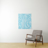 Blue Zebra Pattern Wandteppich (Beispiel)
