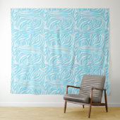 Blue Zebra Pattern Wandteppich (Beispiel (Horizontal))
