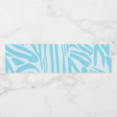 Blue Zebra Pattern Wasserflaschenetikett (Einzelnes Label)