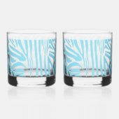 Blue Zebra Pattern Whiskyglas (Vorderseite)