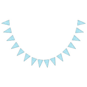 Blue Zebra Pattern Wimpelkette