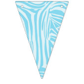 Blue Zebra Pattern Wimpelkette (Dritte Fahne)