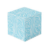Blue Zebra Pattern Würfel (Vorderseite Schrägansicht)