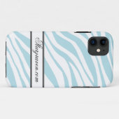 Blue Zebra Print personalisiert iPhone 5 Fall Case-Mate iPhone Hülle (Rückseite (Horizontal))