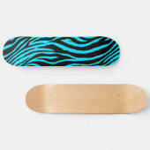 Blue Zebra Skateboard (Horizontal)