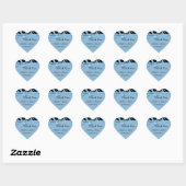 Blue Zebra Streifen und Bow Danke Aufkleber (Blatt)