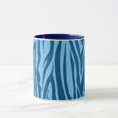 Blue Zebra Stripes Tasse (Zentrum)