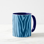 Blue Zebra Stripes Tasse (VorderseiteRechts)